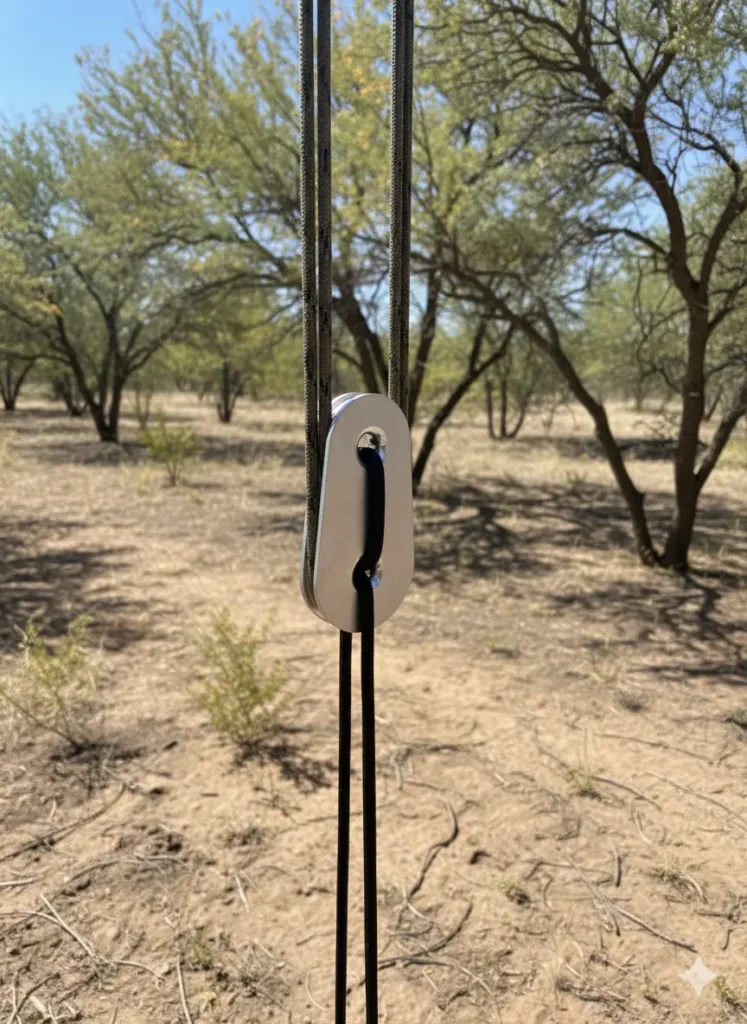 Mantix sheaveless double pulley